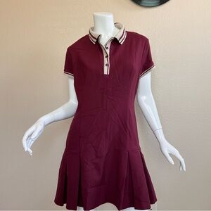 Zara Blogger Fave!! Burgundy Polo Mini Dress